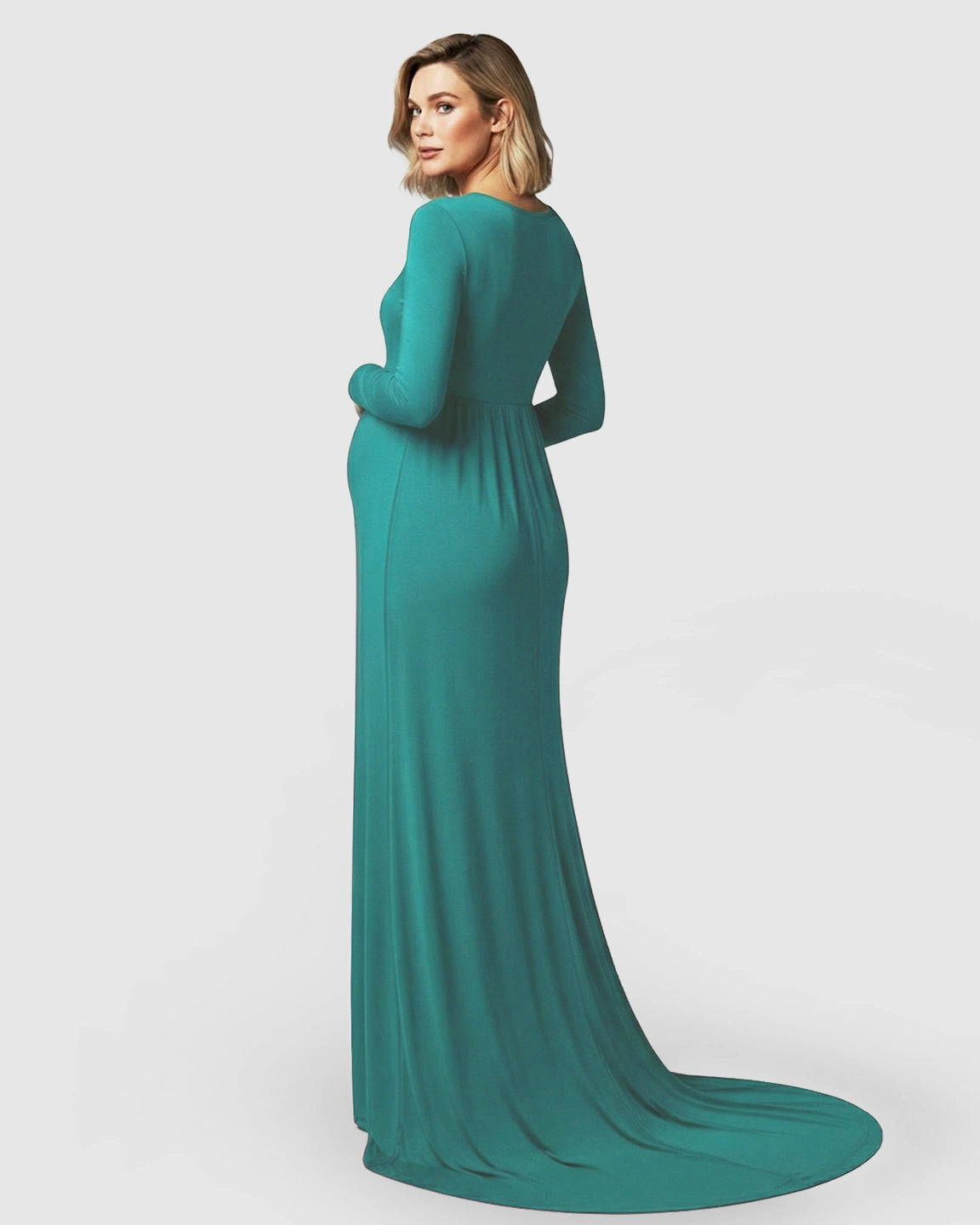 Empire Waist Elegant Maternity Photoshoot Dress