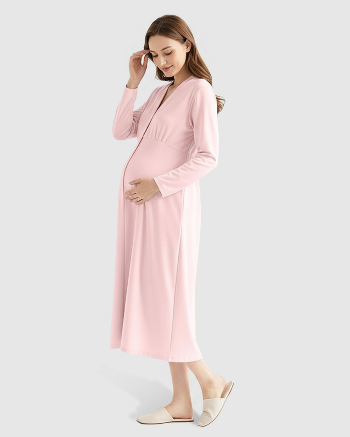 Cotton V-Neck Nursing & Maternity Top