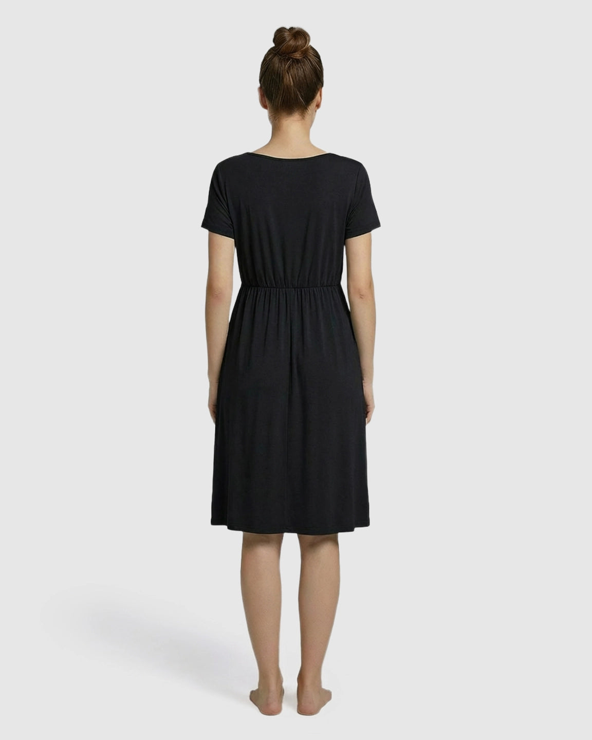 Double-Layer Nursing Front Relaxed Maternity Dress