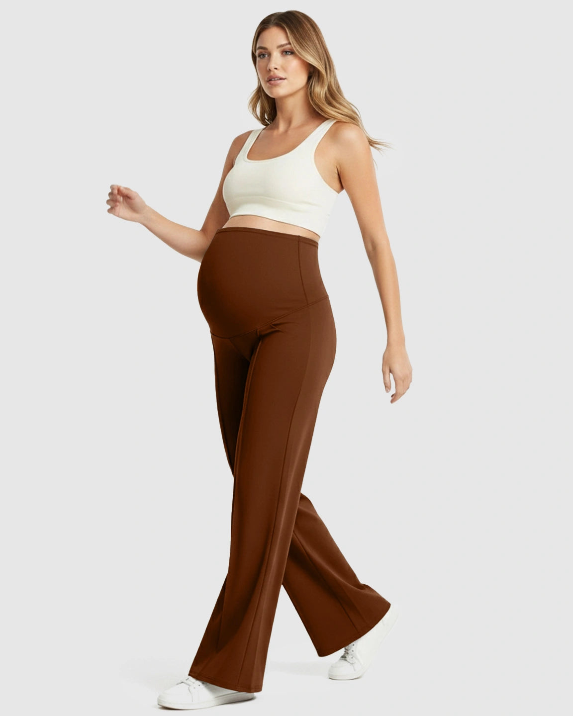 High Waist Maternity Pants With Relaxed Fit
