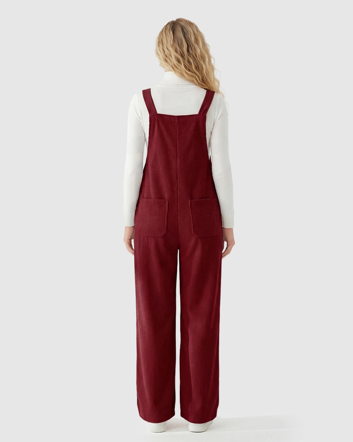 Adjustable Shoulder Straps Dungaree-Style Maternity Jumpsuit