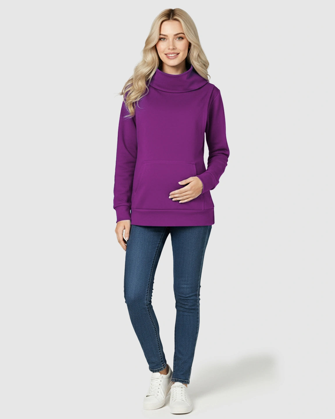 High Cowl Neck Stylish Maternity Nursing Top