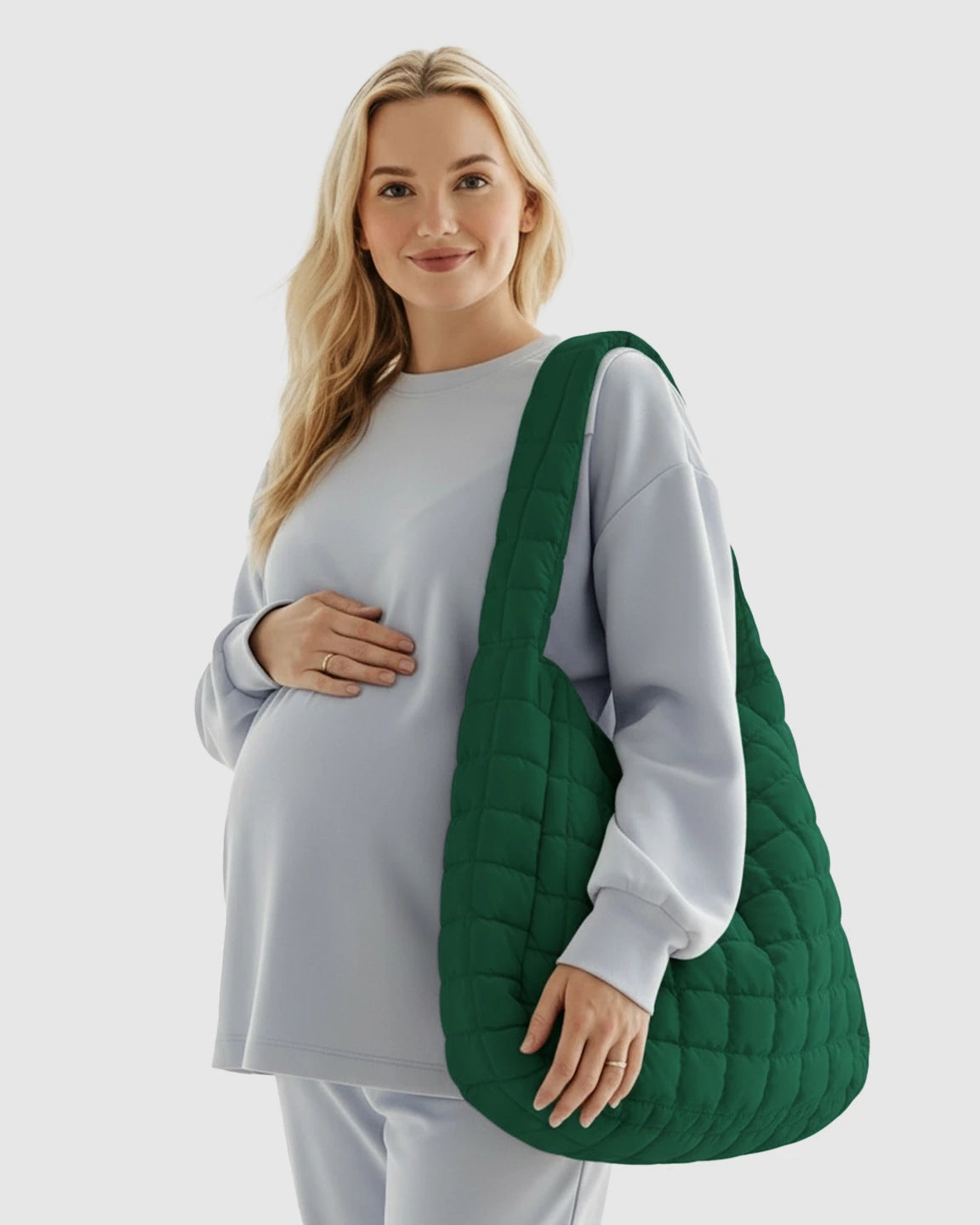 Plush Quilted Diaper Bag