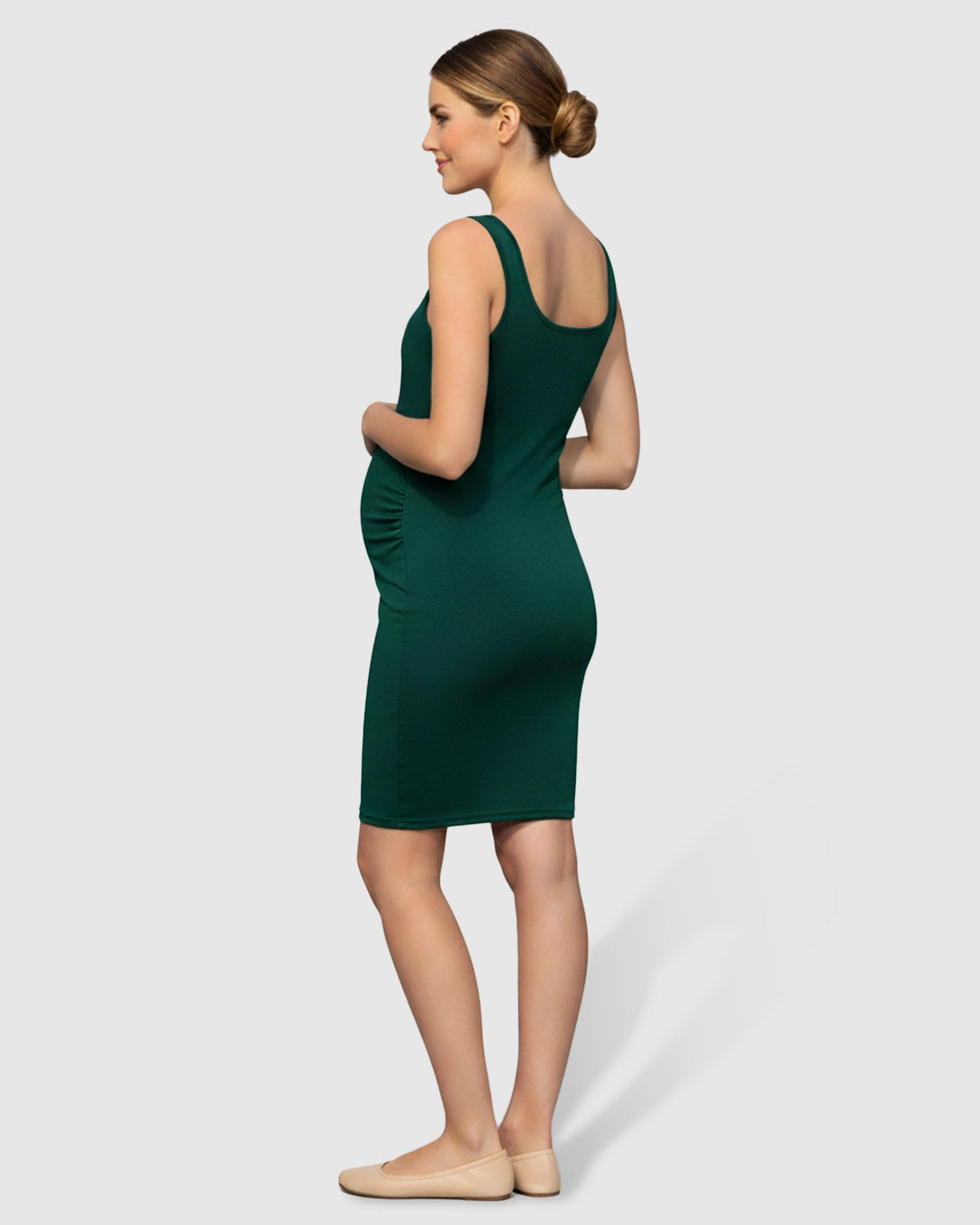 Soft Stretch Bodycon Maternity Short Dress