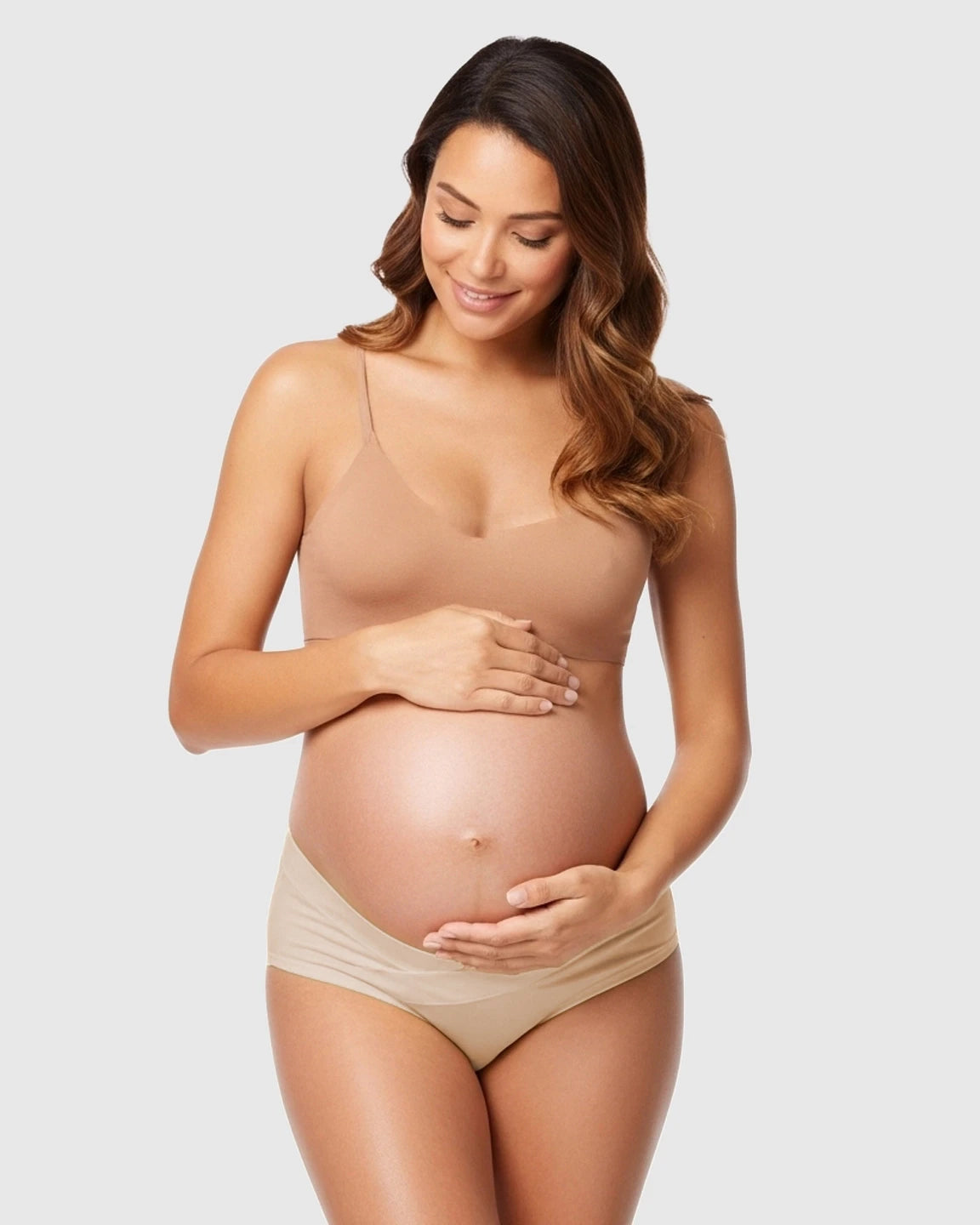 U-Shaped Low-Waist Seamless Cotton Maternity Briefs