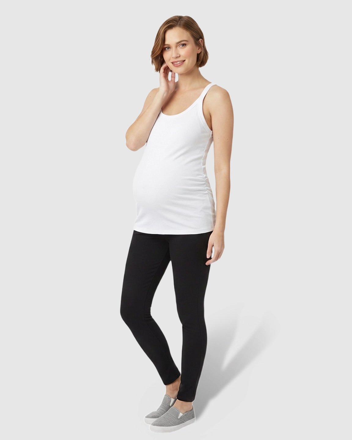 Scoop Neck Slim Fit Maternity & Nursing Tank Top