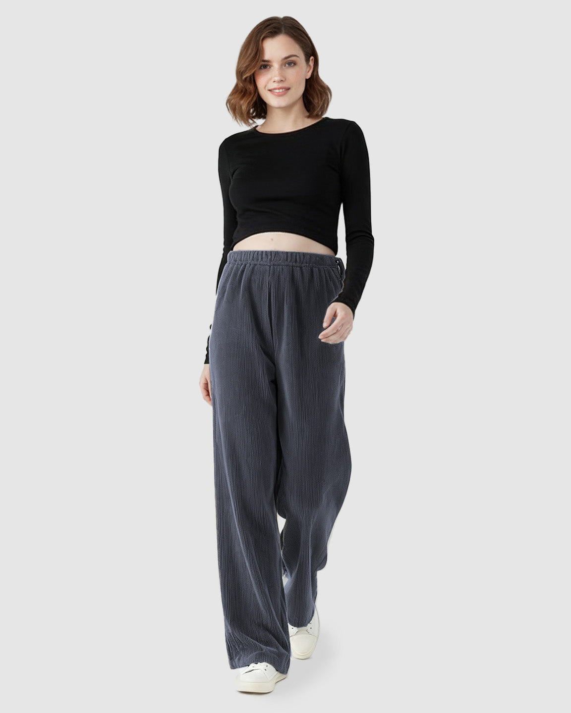 High-Waist Flowy Support Maternity Pants