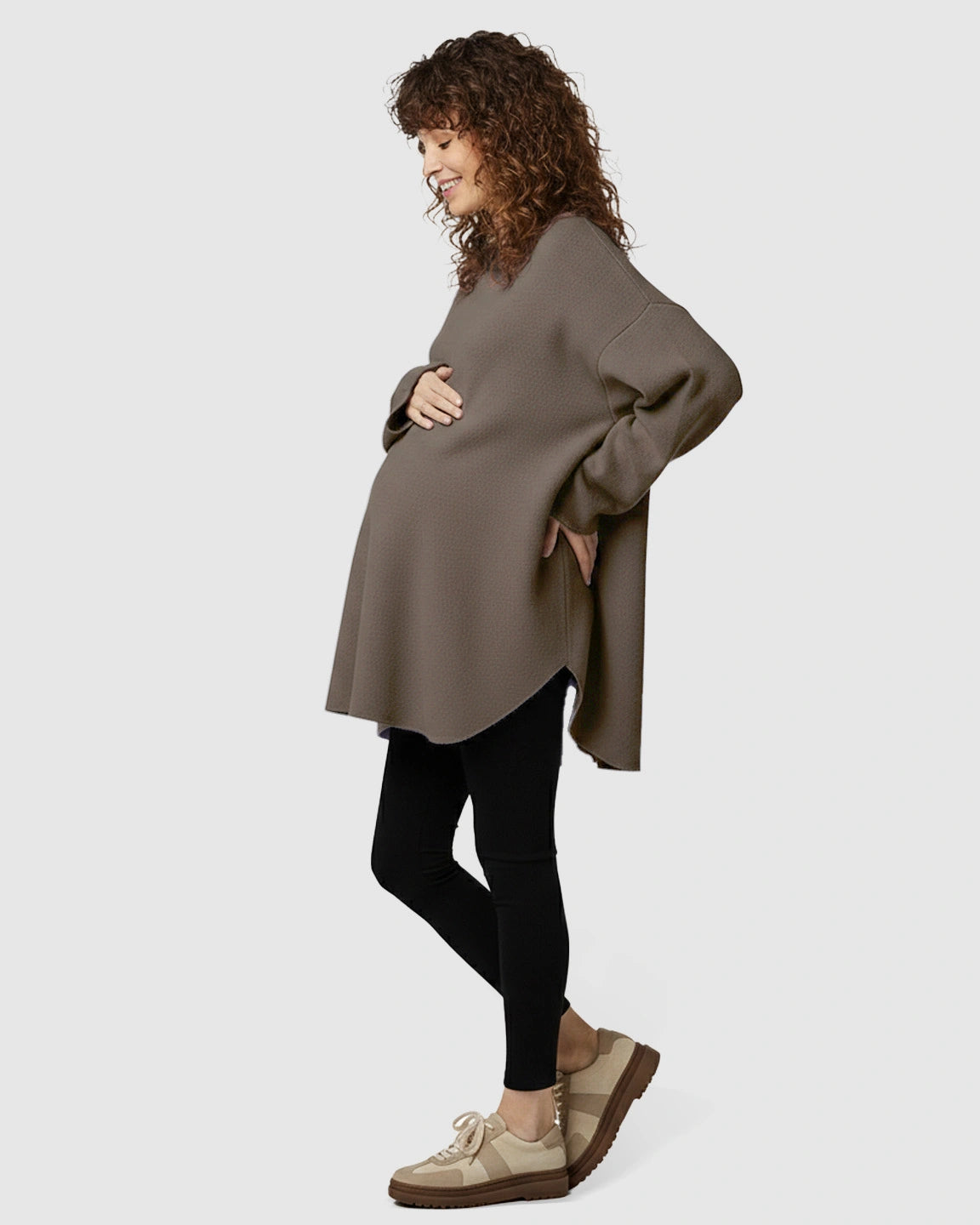 Cozy Woolen Loose-Fit Maternity Sweater