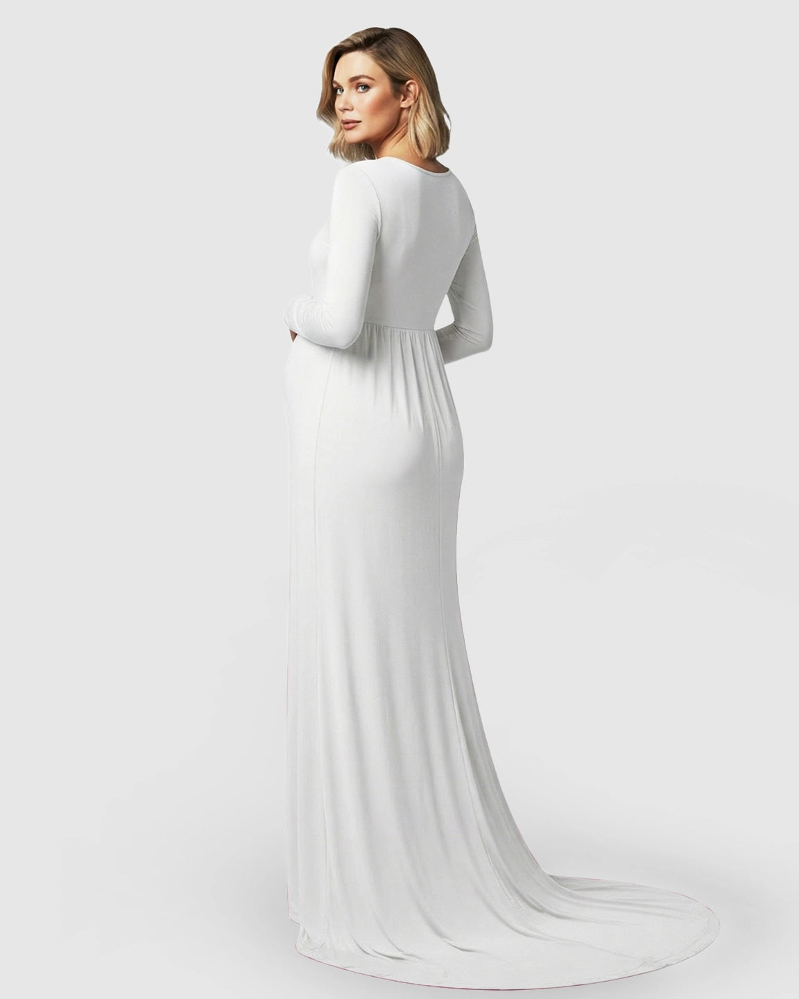 Empire Waist Elegant Maternity Photoshoot Dress