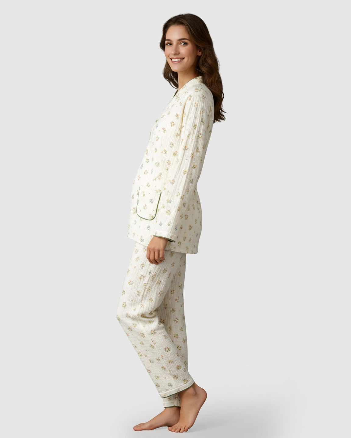 Cotton Muslin Japanese Style Maternity Loungewear Set