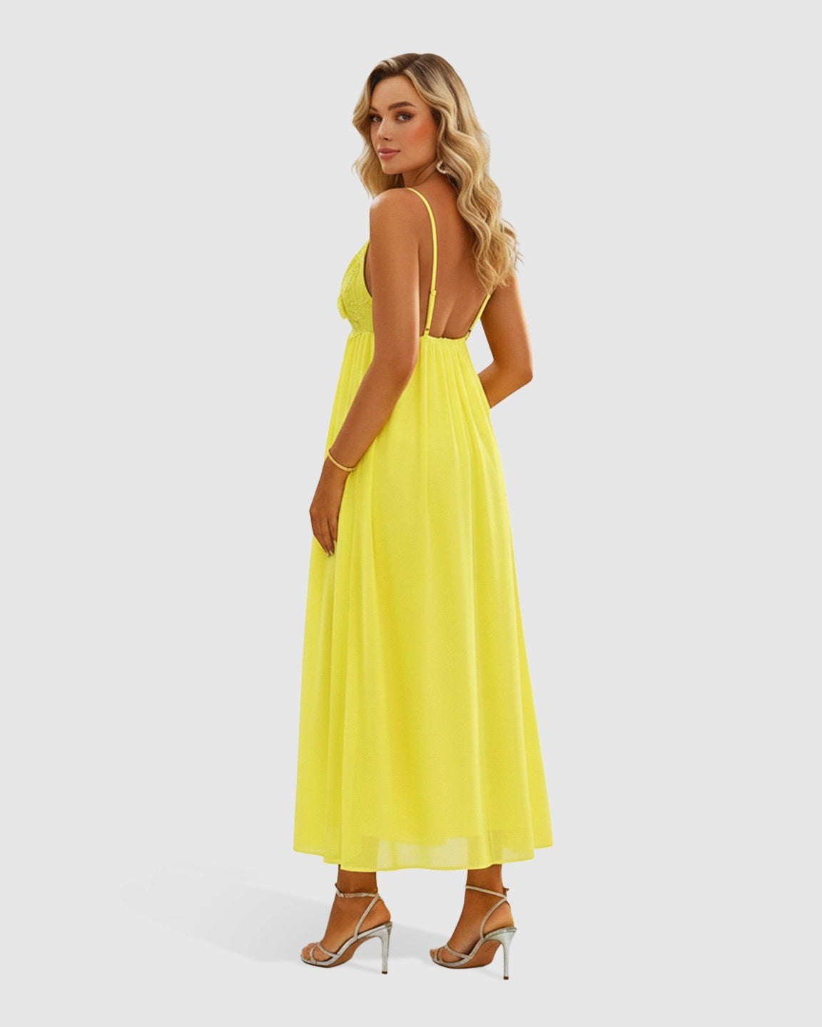 Low Open Back Flowy Maternity Dress