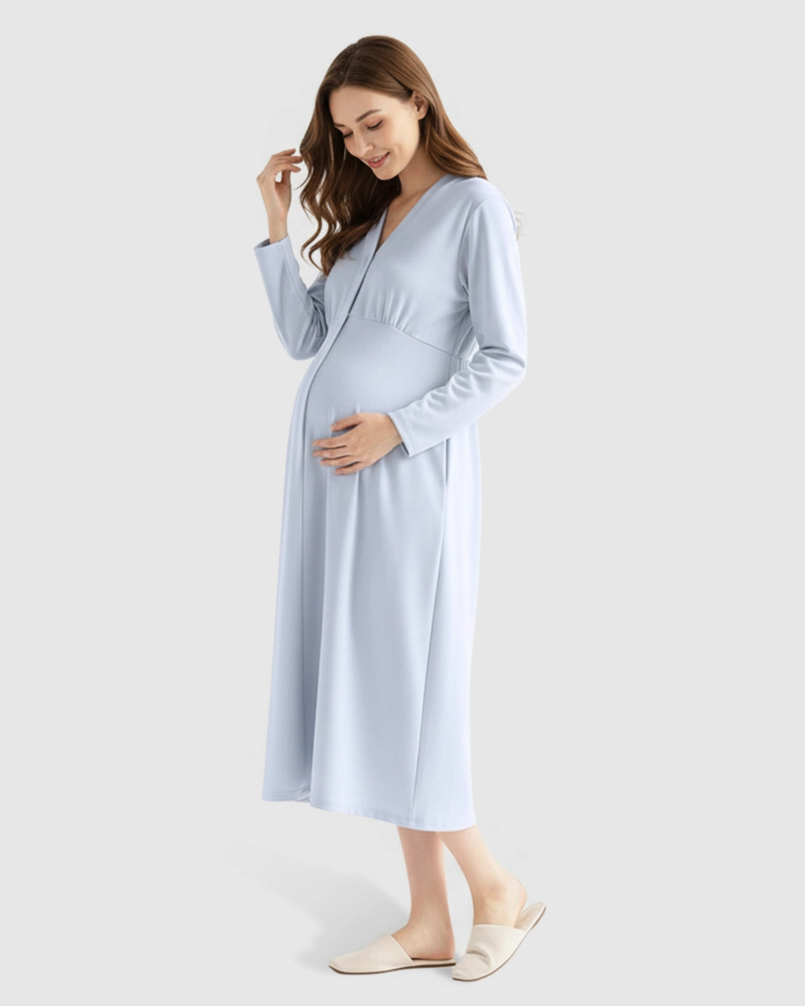 Cotton V-Neck Nursing & Maternity Top
