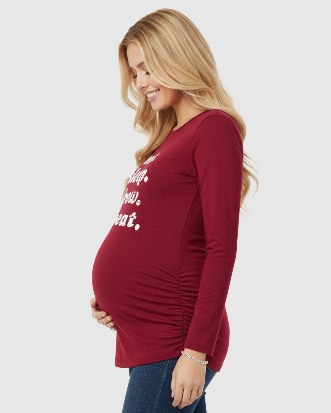 Long-sleeve Printed Maternity Top