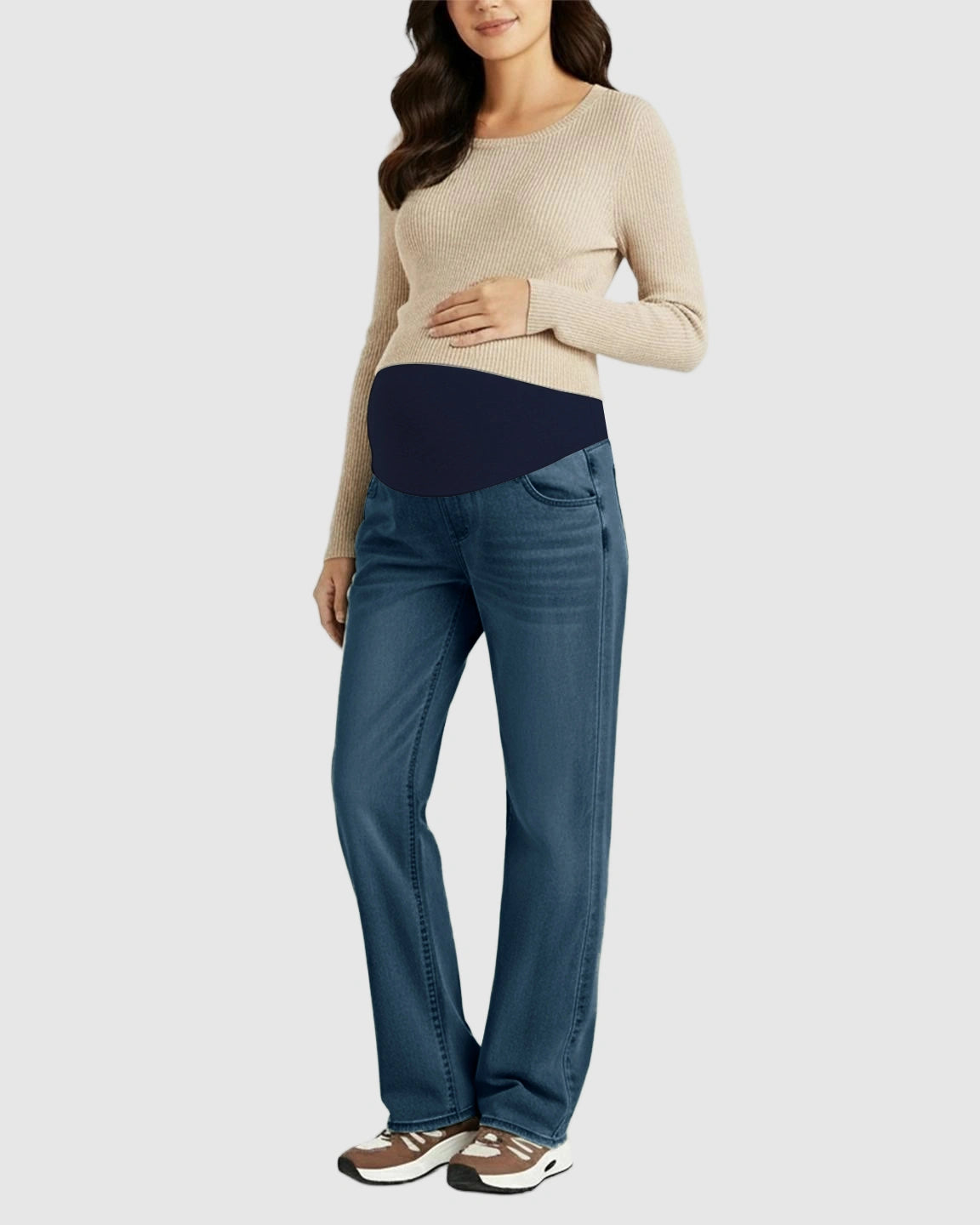 Soft Stretch Straight-Leg Maternity Jeans