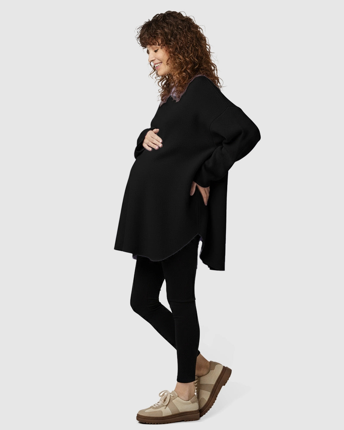 Cozy Woolen Loose-Fit Maternity Sweater
