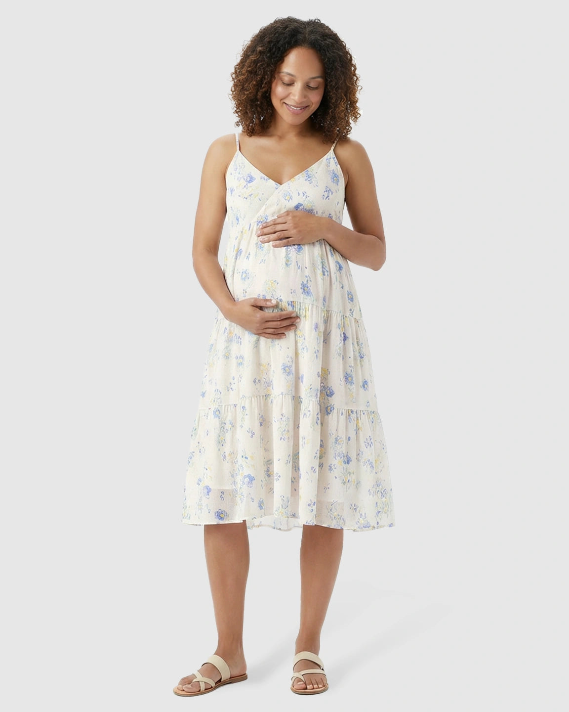 Spaghetti Strapped Flowing Maternity Nightdress