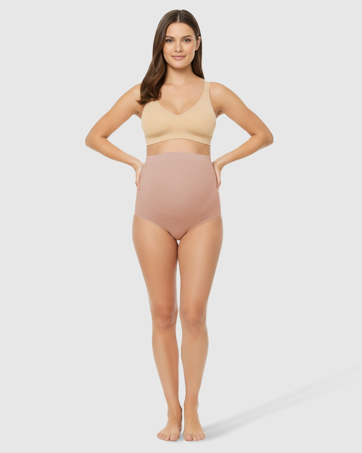 High-Waist Seamless Belly-Support Maternity Underwear