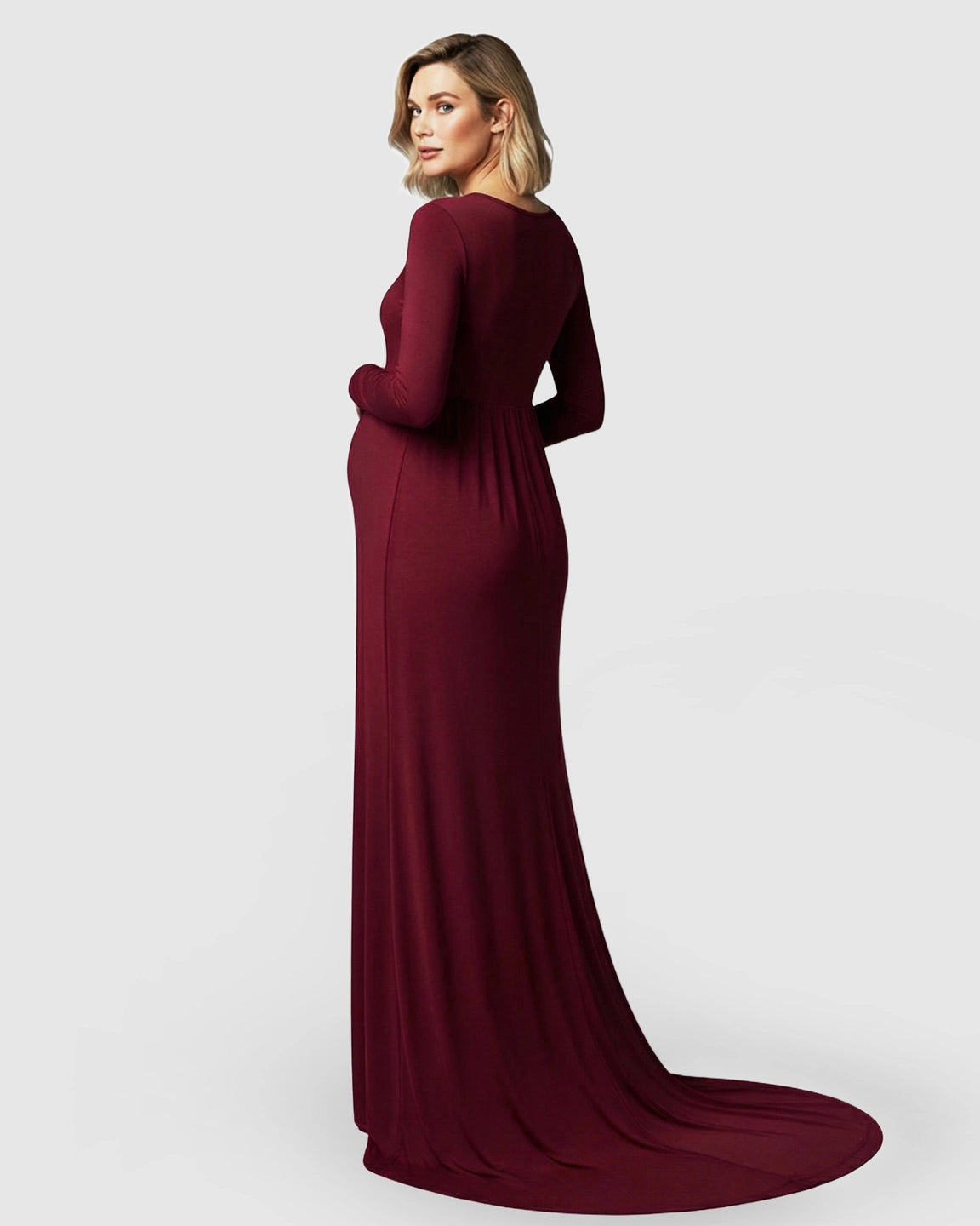 Empire Waist Elegant Maternity Photoshoot Dress