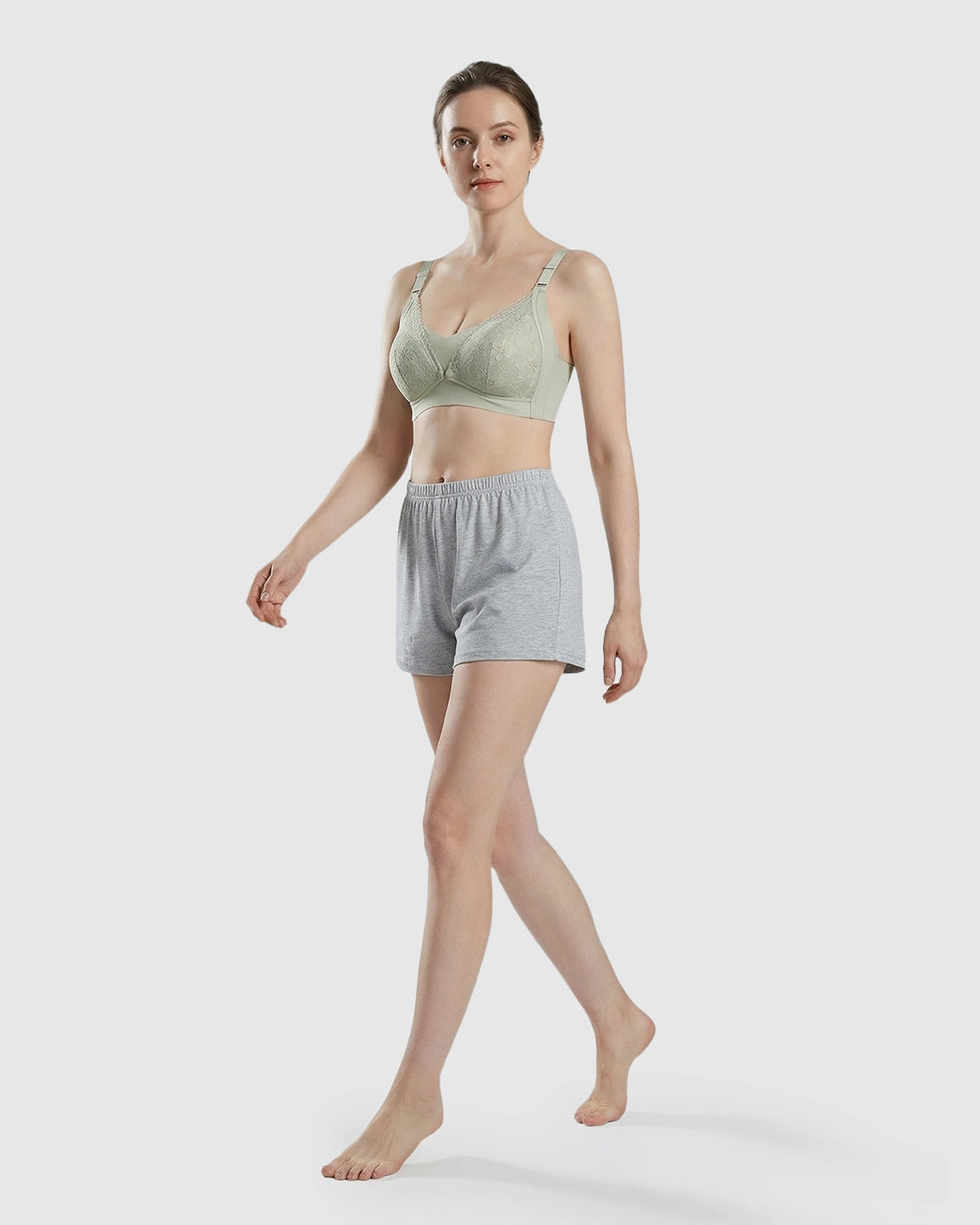 Snap Front Lace-Pattern Nursing Bra