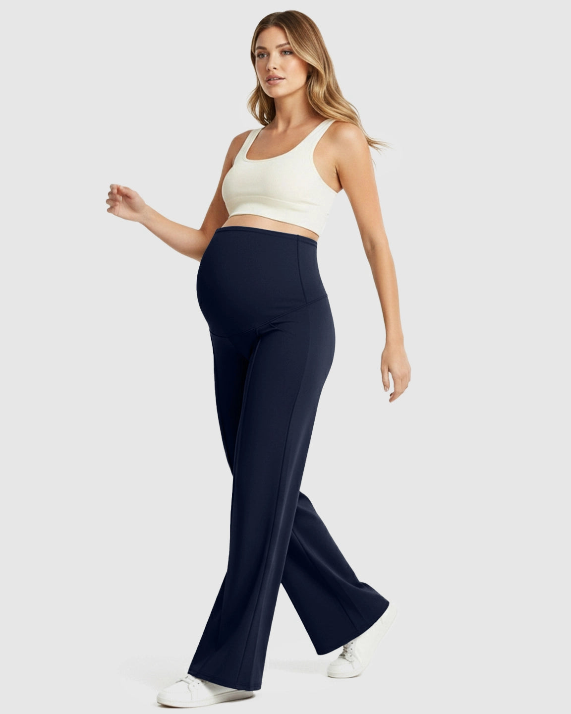 High Waist Maternity Pants With Relaxed Fit