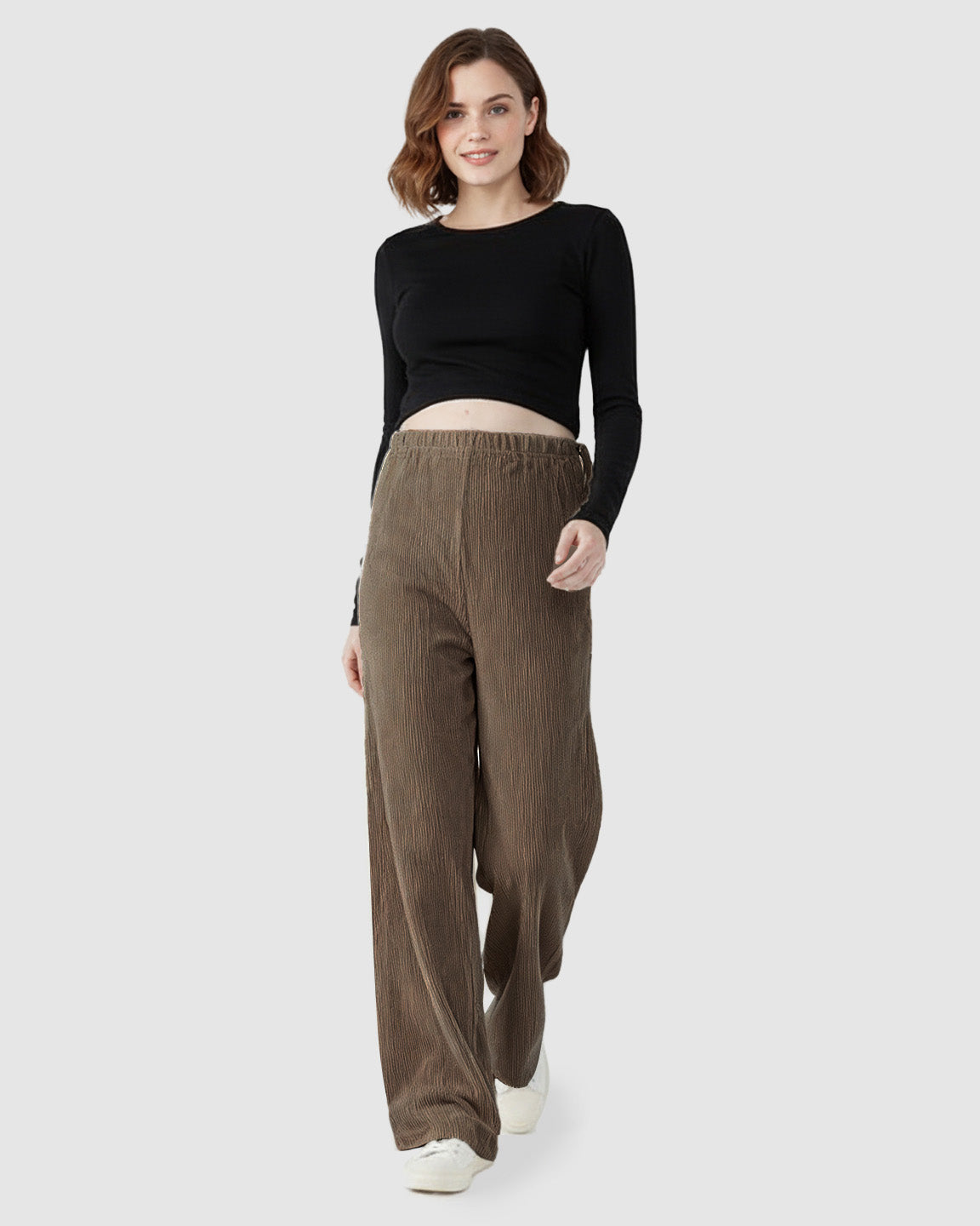 High-Waist Flowy Support Maternity Pants