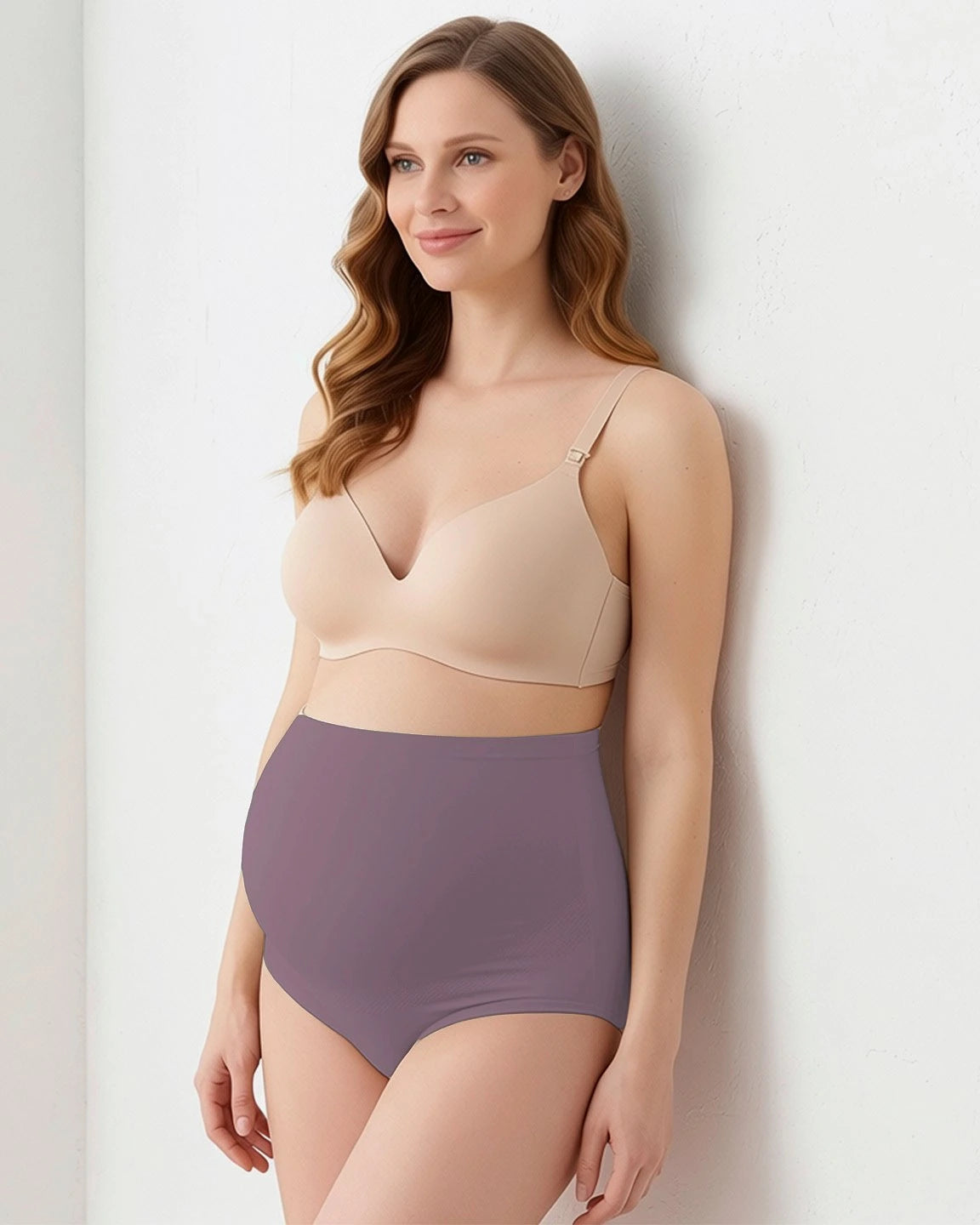 Full-Coverage Seamless Maternity Briefs