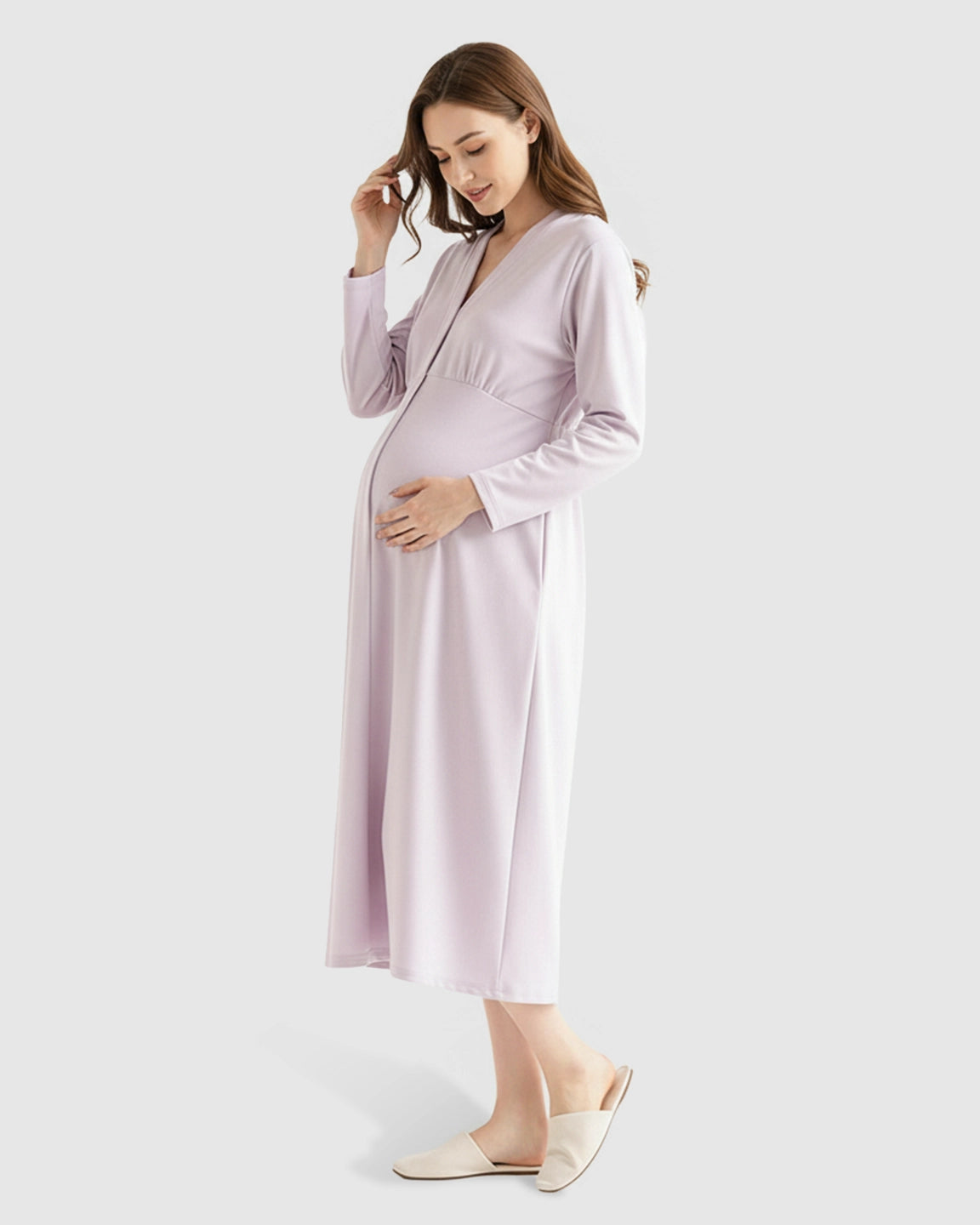 Cotton V-Neck Nursing & Maternity Top