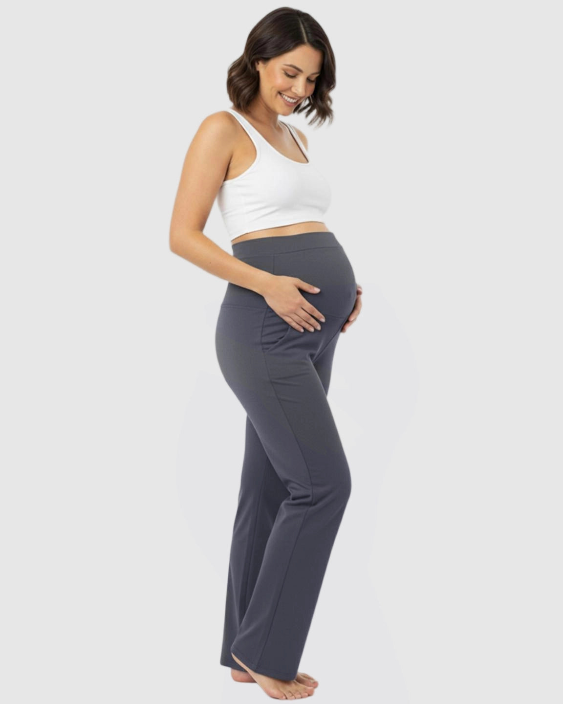 Stretch Flared with Pockets Maternity Pants