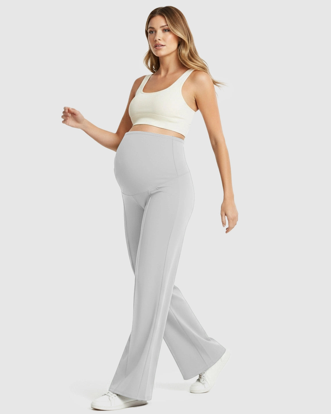 High Waist Maternity Pants With Relaxed Fit