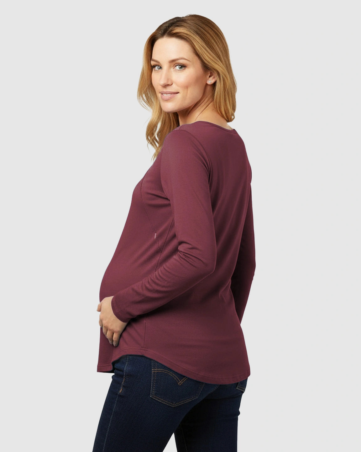 Side-Zip Nursing Access Everyday Maternity Top