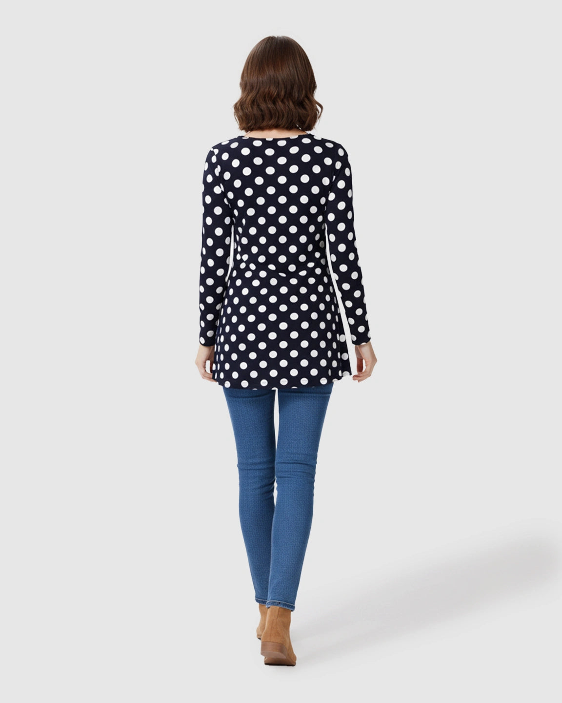 Polka Dot Print Retro Chic Maternity Nursing Top