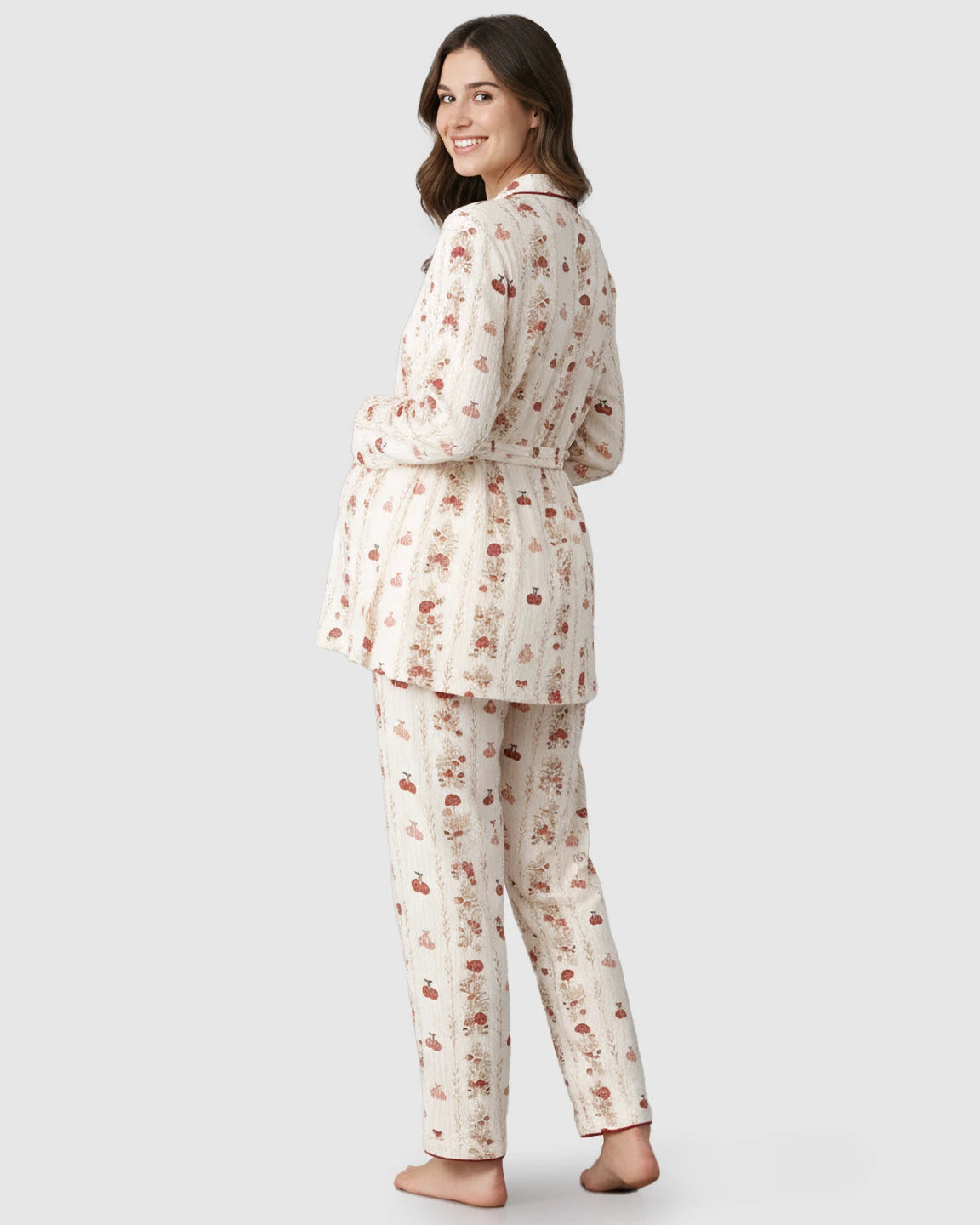 Cotton-Muslin Japanese-Style Maternity Sleepwear Set