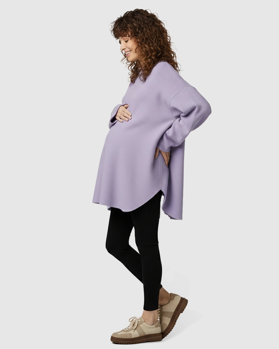 Cozy Woolen Loose-Fit Maternity Sweater