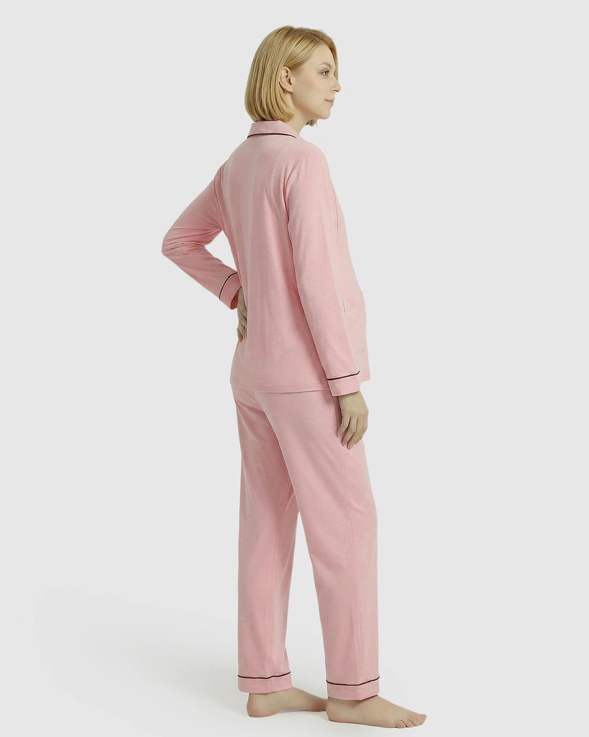 Button-Front Relaxed Fit Maternity Loungewear Set