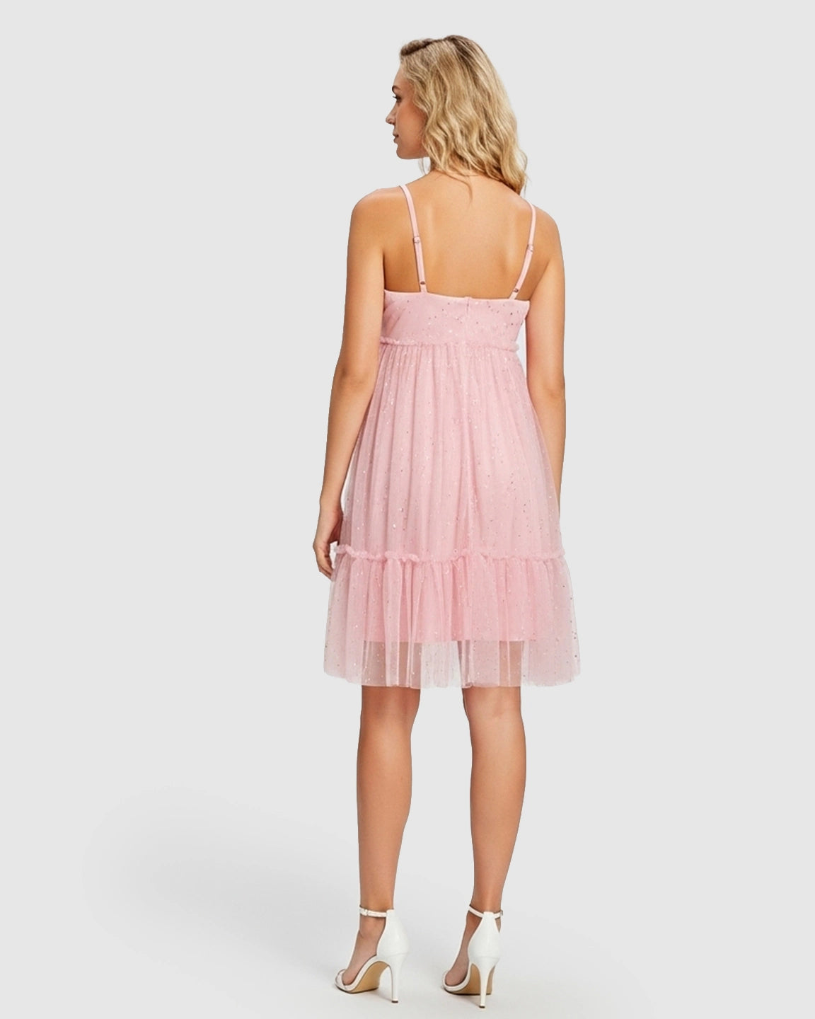 Spaghetti Strap Tulle Cake Skirt Maternity Dress