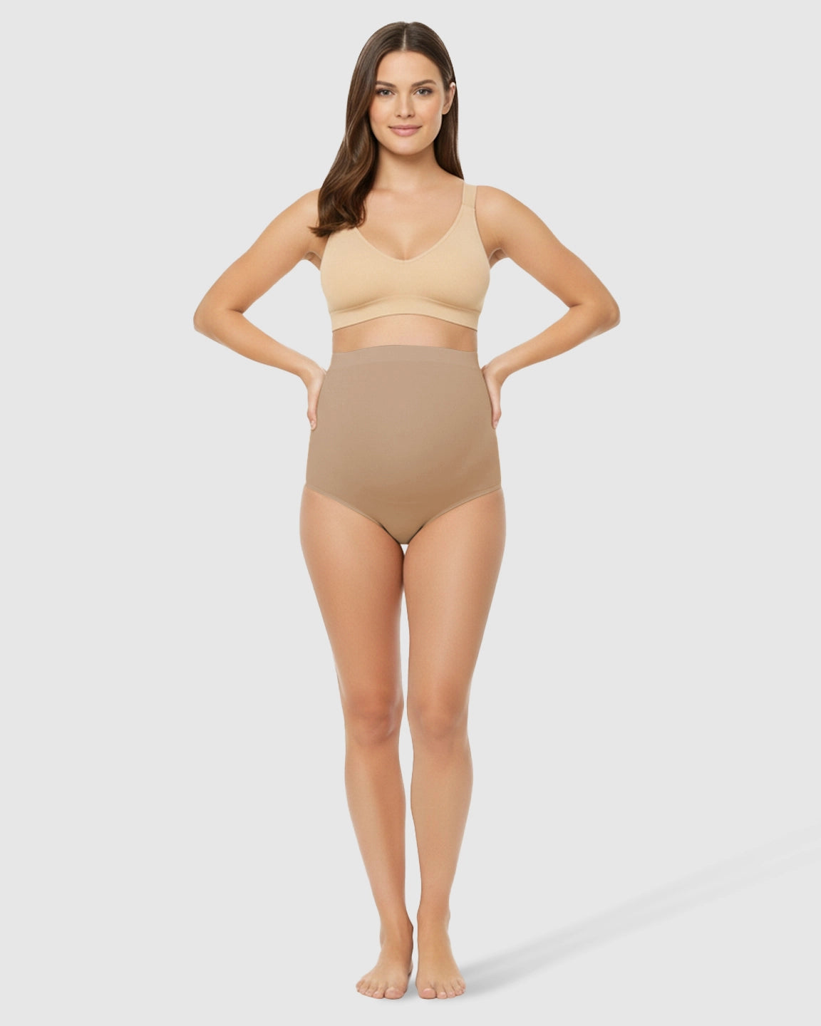 High-Waist Seamless Belly-Support Maternity Underwear