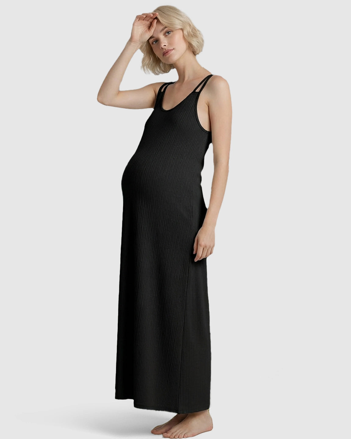 Double Shoulder Straps Everyday Maternity Dress
