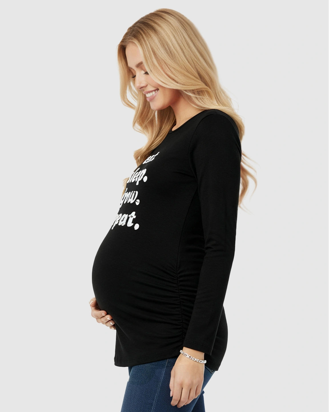 Long-sleeve Printed Maternity Top
