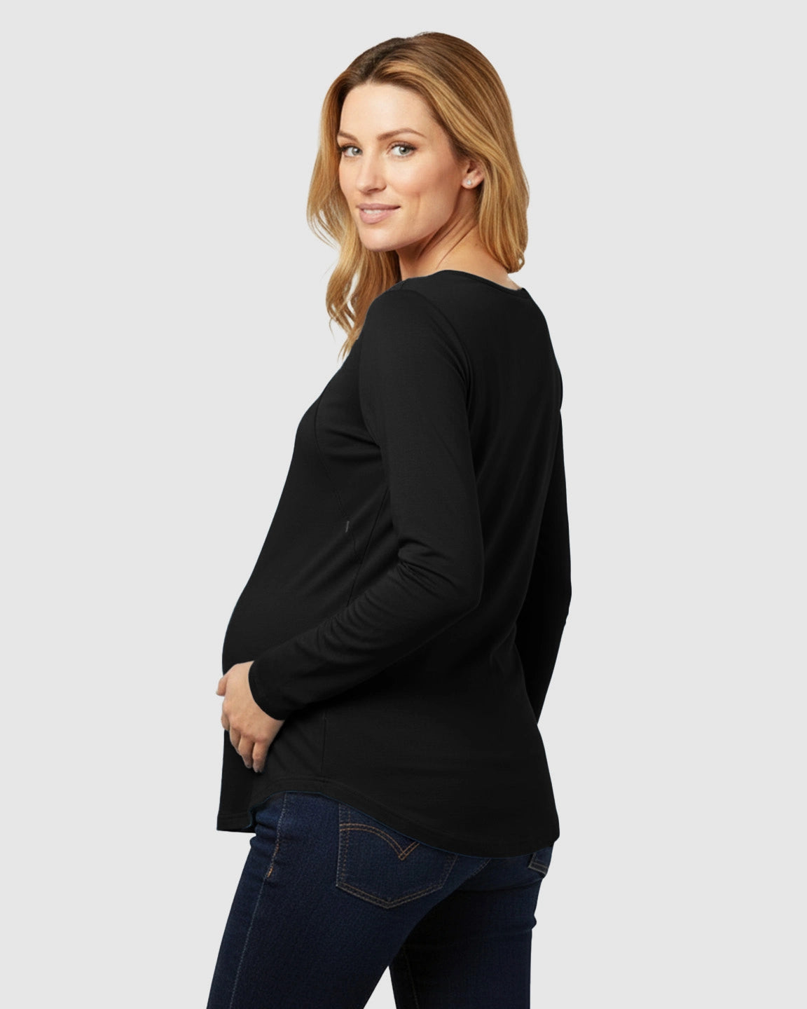 Side-Zip Nursing Access Everyday Maternity Top