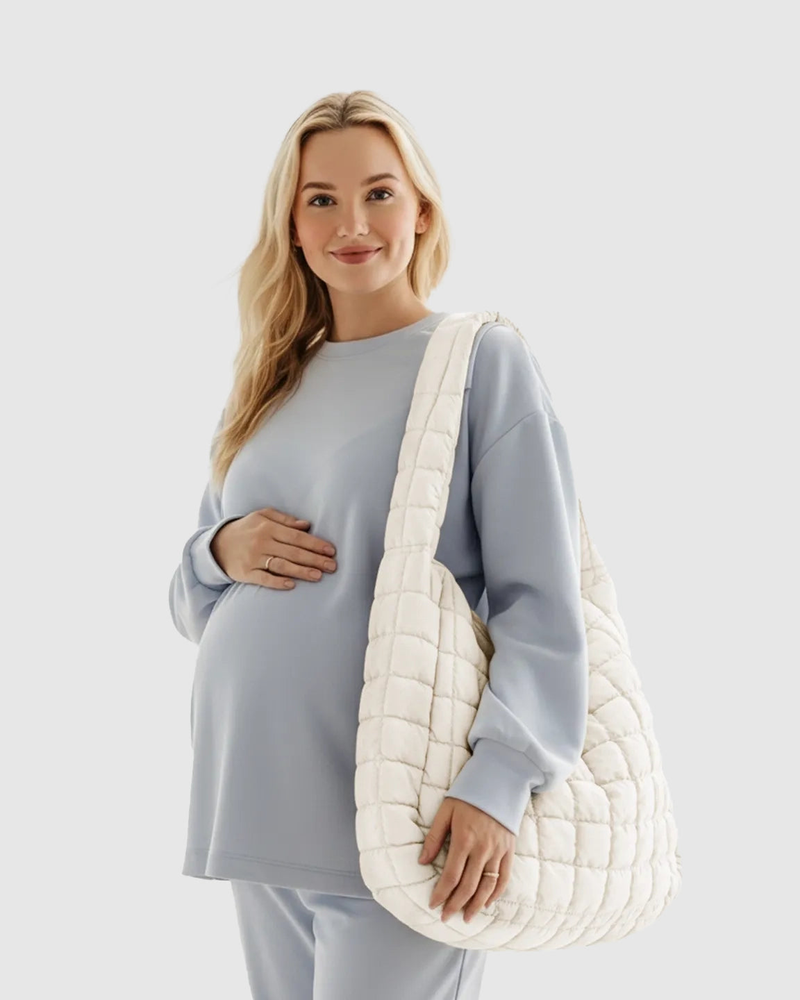 Plush Quilted Diaper Bag