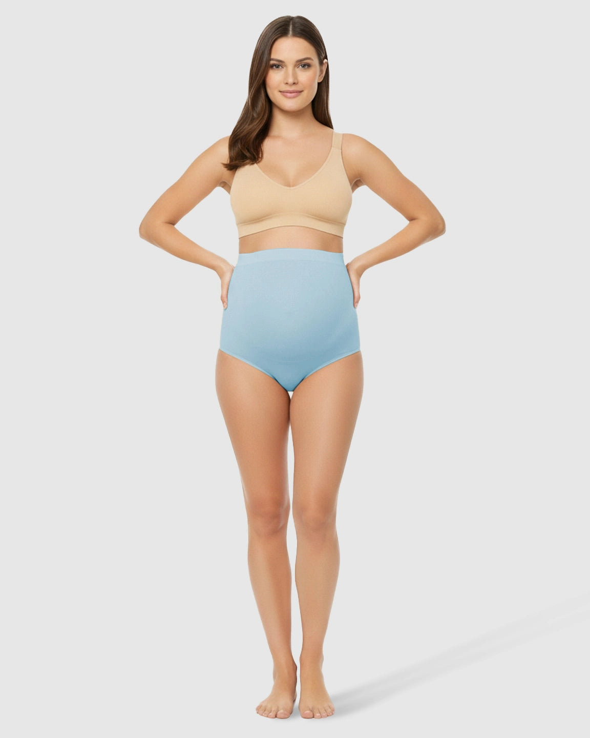 High-Waist Seamless Belly-Support Maternity Underwear