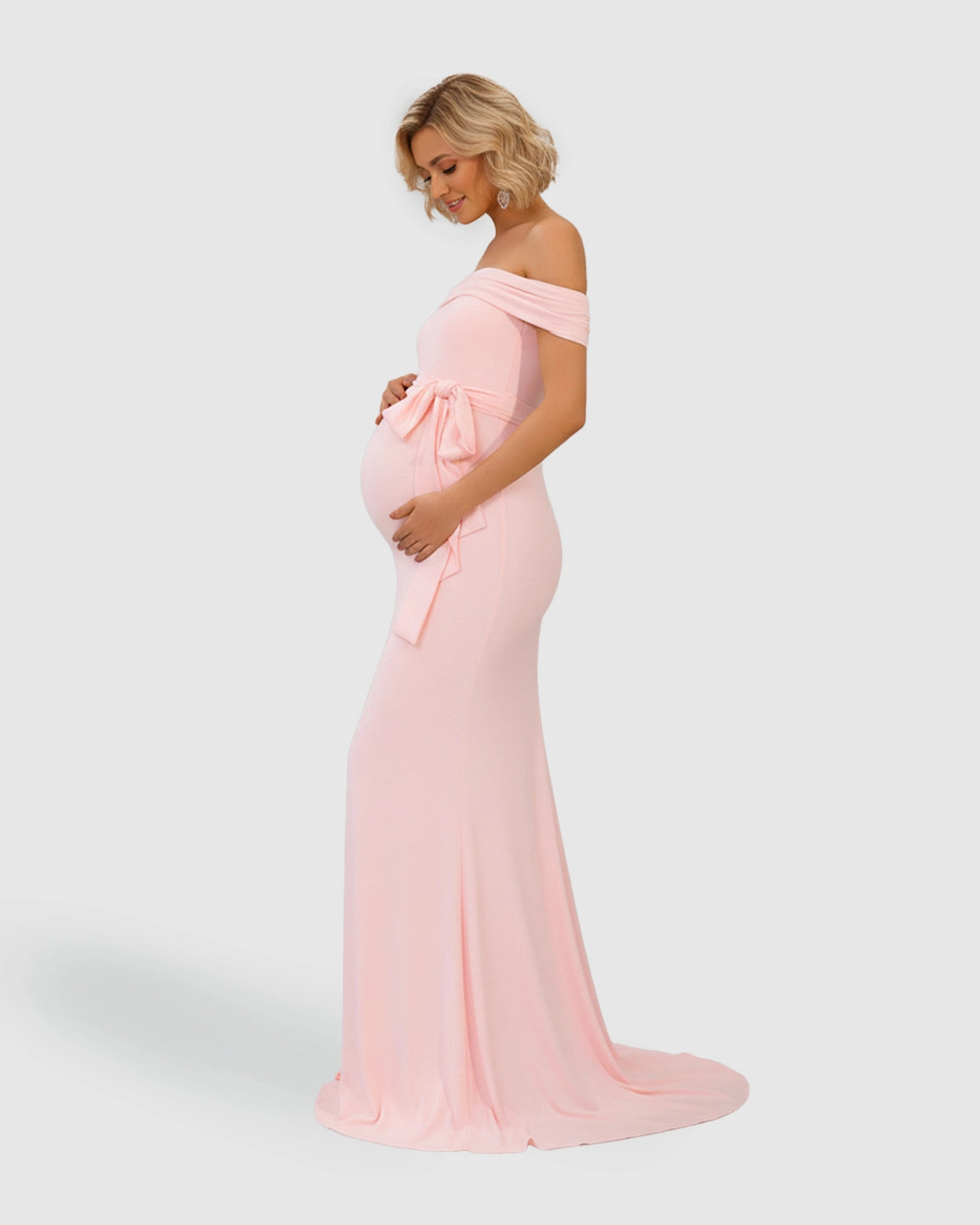Adjustable Waist Classic Maternity Photoshoot Gown