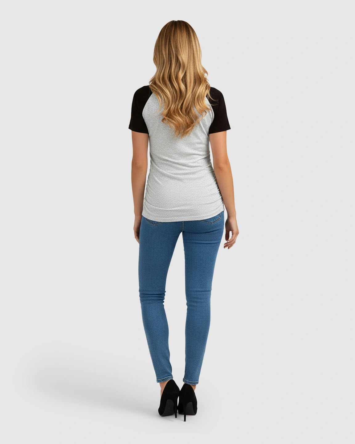 Side-Ruched Raglan Sleeve Maternity T-Shirt