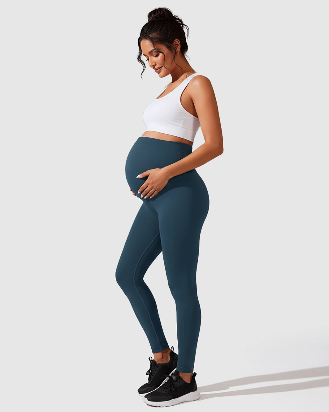 Seamless M-shape Maternity Leggings