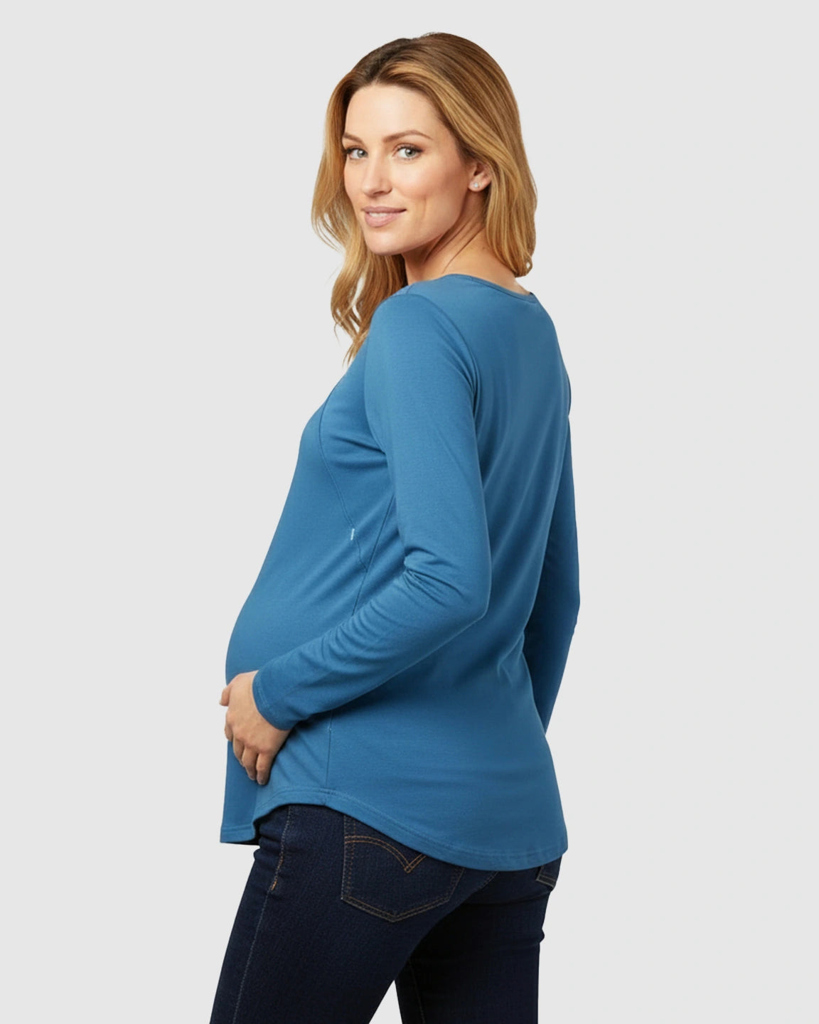 Side-Zip Nursing Access Everyday Maternity Top