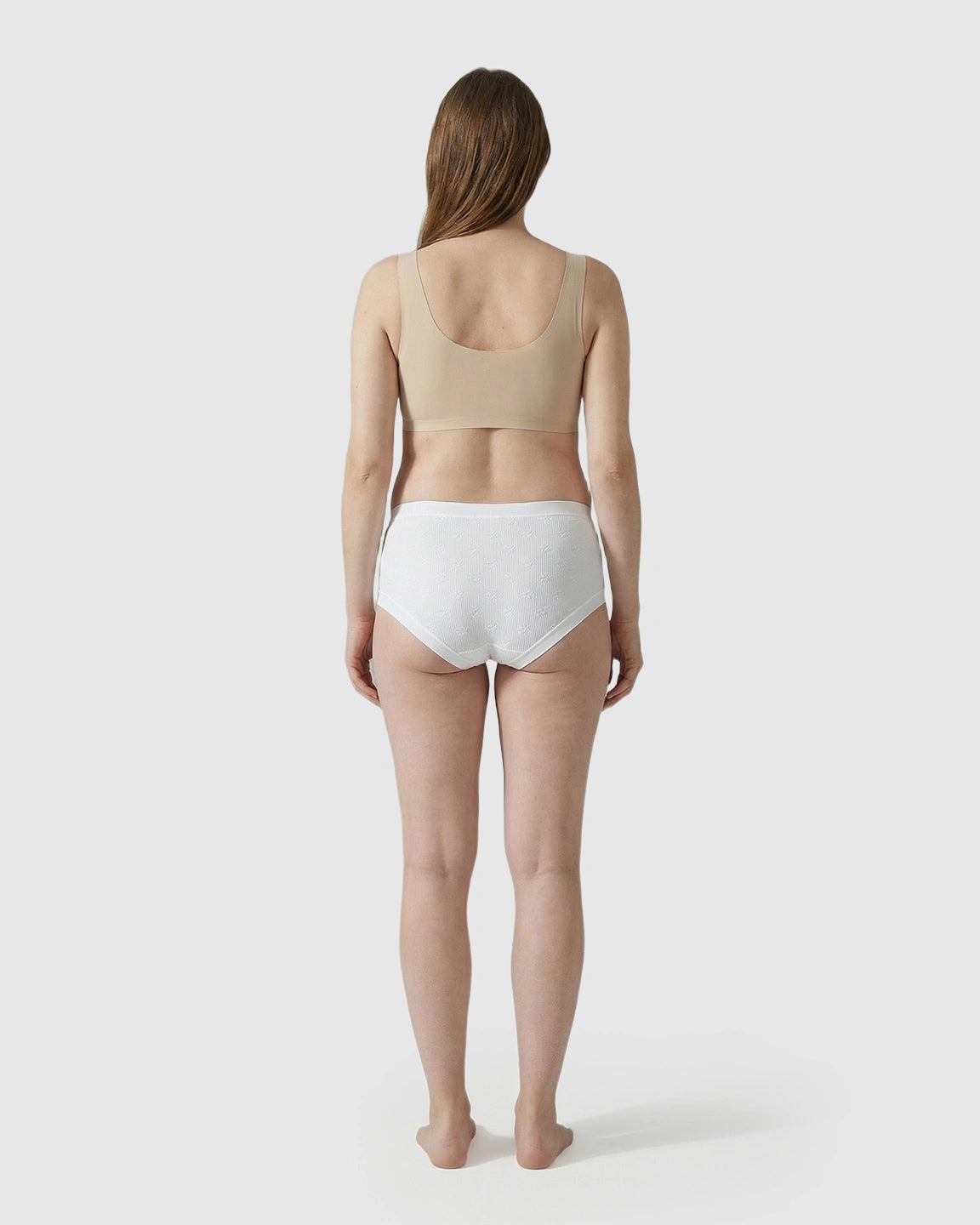Mid-Waist Flower Cotton Maternity Underwear