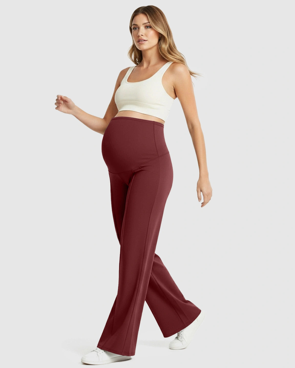 High Waist Maternity Pants With Relaxed Fit