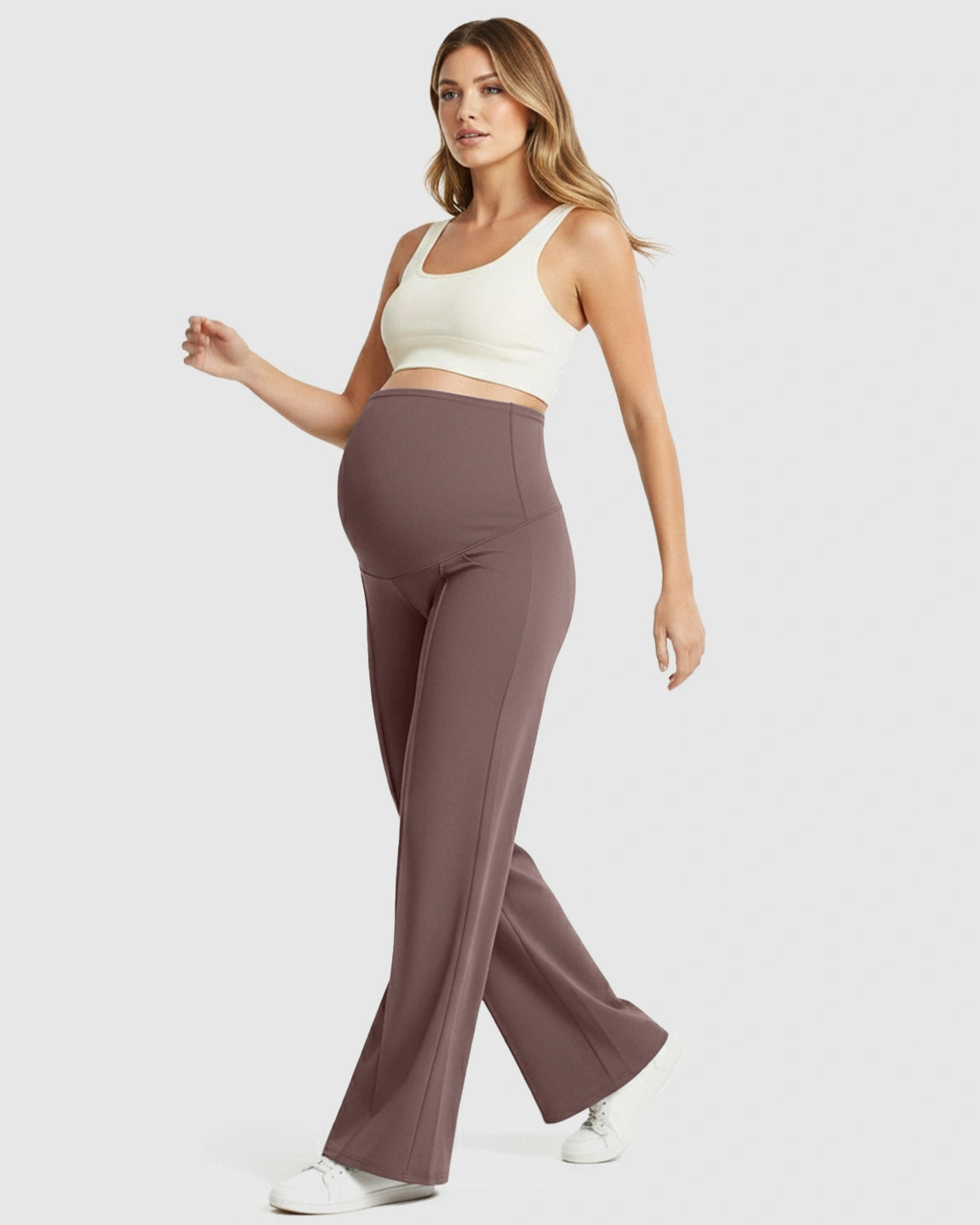 High Waist Maternity Pants With Relaxed Fit
