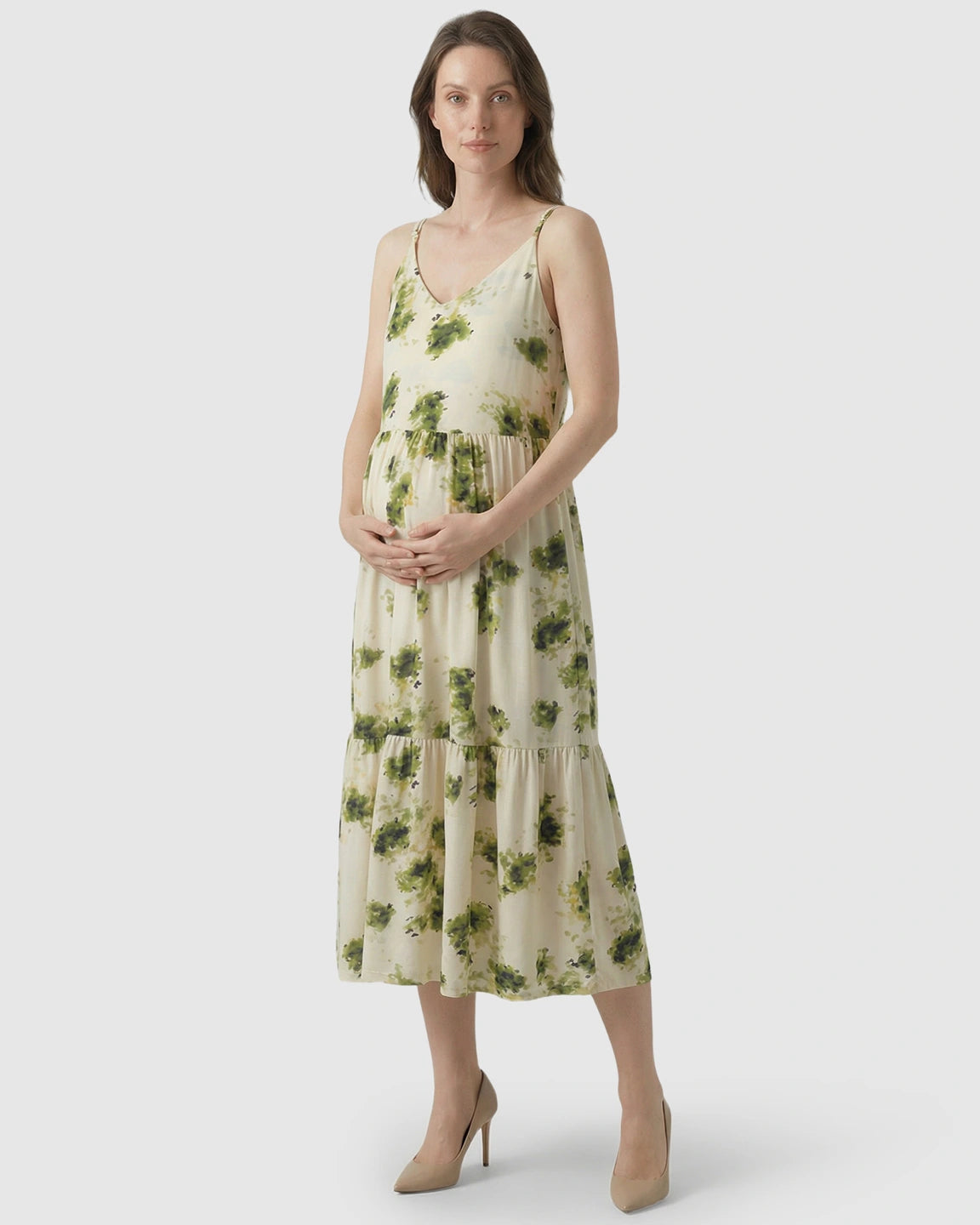 Built-In Bra Camisole Style Maternity Sleep Dress