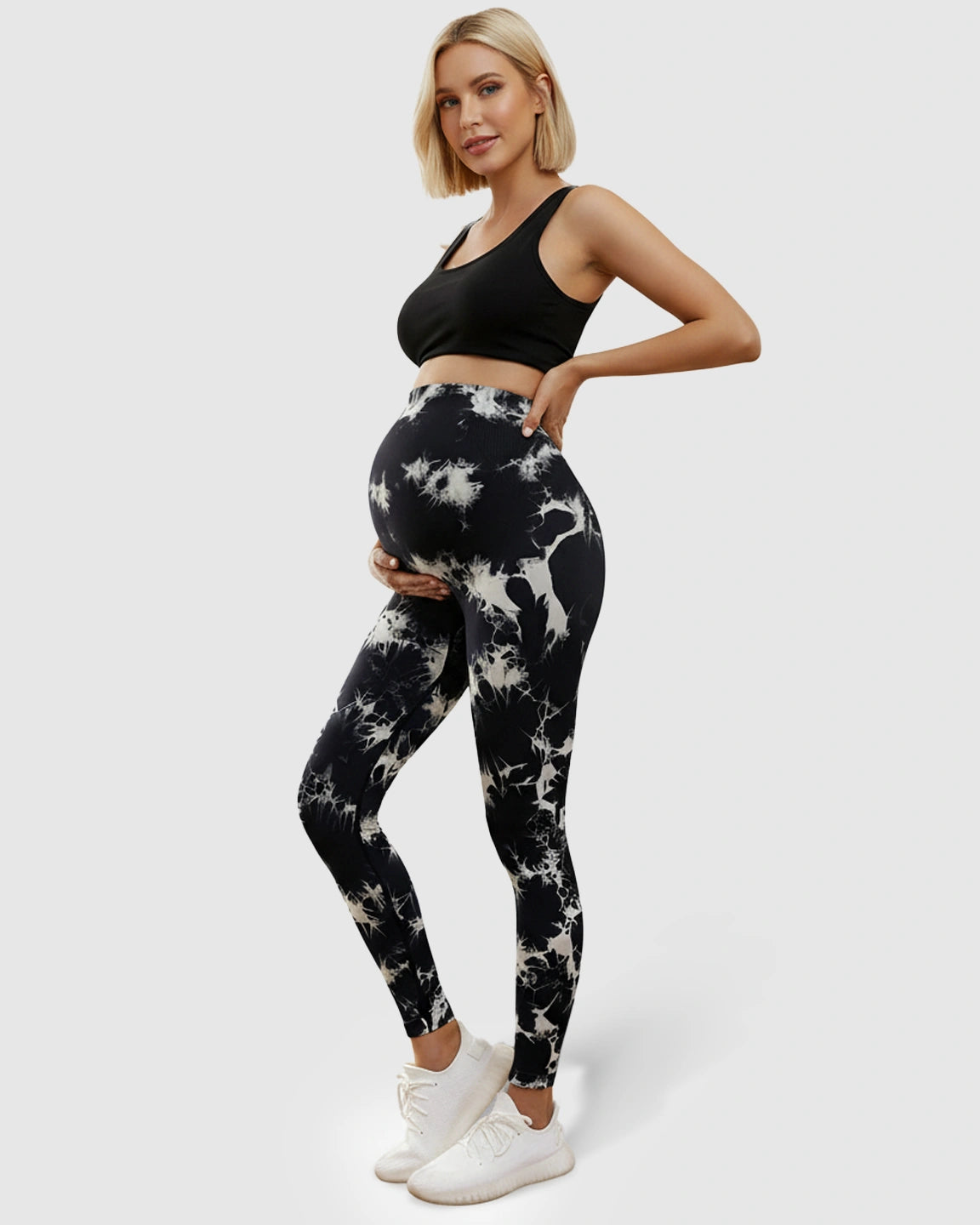 High-Waisted Tie-Dye Maternity Leggings